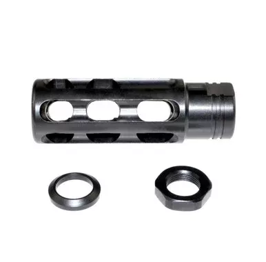 1/2×28 Muzzle Brake for AR-15, Steel, Black