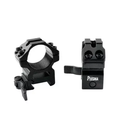 1” Quick Release Medium Profile Scope Rings for Picatinny Rails