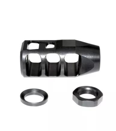 11/16”x24 Shark Muzzle Brake for .450 Bushmaster Black