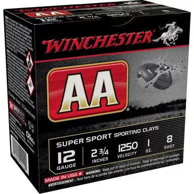 12 Gauge 2 3/4″ 1oz 1250FPS AA Super Sport Sporting Clays, Case of 250