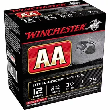 12 Gauge 2 3/4″ 1oz 1290FPS AA Lite Handicap Target Load, Case of 250
