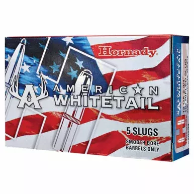 12 Gauge 2 3/4″ 1oz 1600FPS American Whitetail Rifled Shotgun Slug, Box of 5