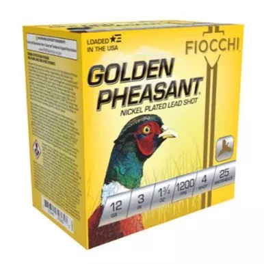 12 Gauge 3″ 1 3/4oz 1200FPS Nickel Plated Lead Golden Pheasant Game Load, Case of 250