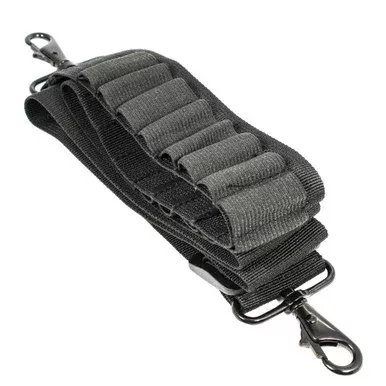 16 Round Shotgun Shell Holder Dual Point Sling – Clamp Style Hooks – 50″