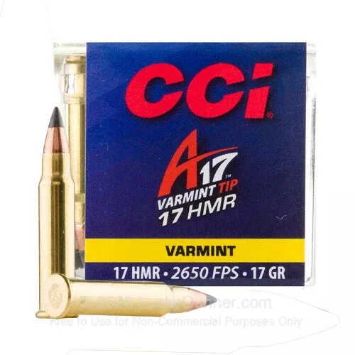 17 HMR – 17 Grain Varmint Tip – CCI A17 – 50 Rounds