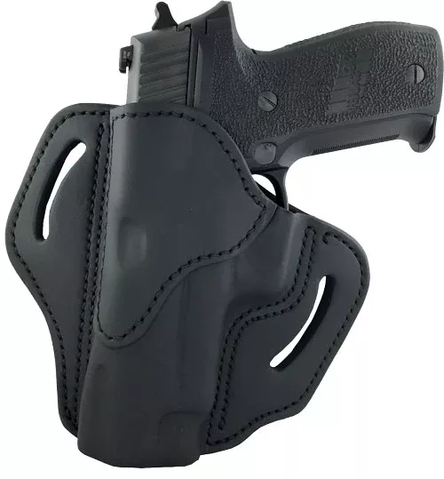 1791 BH2.3 Outside Waistband Belt Holster LH Multi-Fit 1911 5" Railed Black Leather