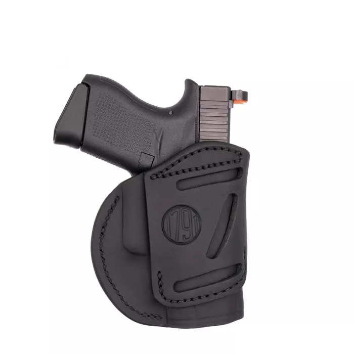 1791 Gunleather 4-Way Concealment & Belt Leather IWB & OWB Stealth Black Right Hand Holster #4WH-1-SBL-R