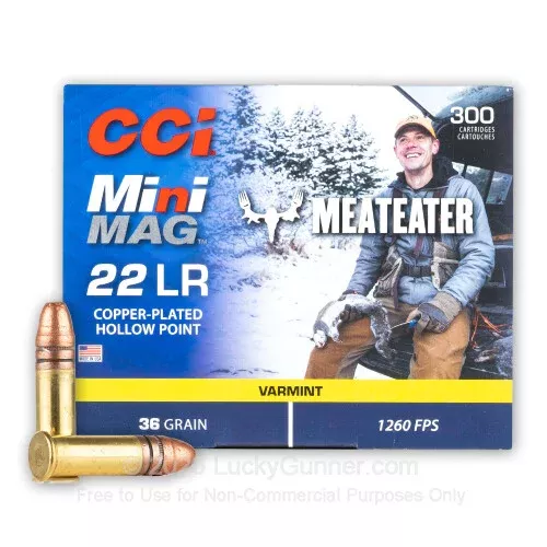 22 LR – 36 Grain CPHP – CCI Mini-Mag MeatEater – 300 Rounds