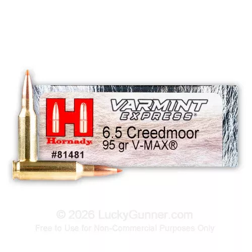 6.5mm Creedmoor – 95 Grain V-MAX – Hornady Varmint Express – 200 Rounds