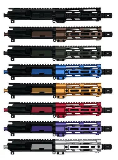 7.5″ AR-15 7.62×39 Pistol Upper, Black Barrel, 1:10 Twist, 7″ Rail