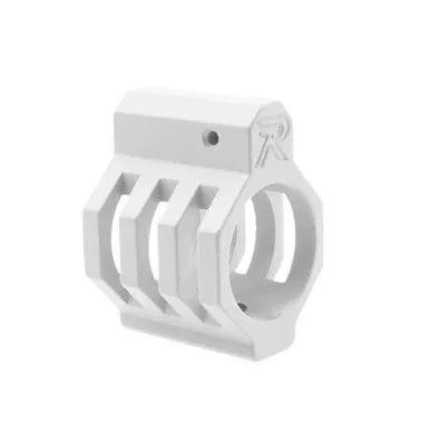 .750 Low Profile Steel Gas Block Caged with Roll Pins & Wrench – Cerakote Bright White