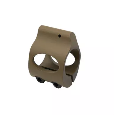 .750 Low Profile Steel Gas Block with CLAMP-ON – Cerakote FDE