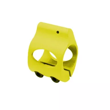 .750 Low Profile Steel Gas Block with CLAMP-ON – Cerakote Lemon Zest