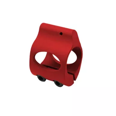 .750 Low Profile Steel Gas Block with CLAMP-ON – Cerakote RED