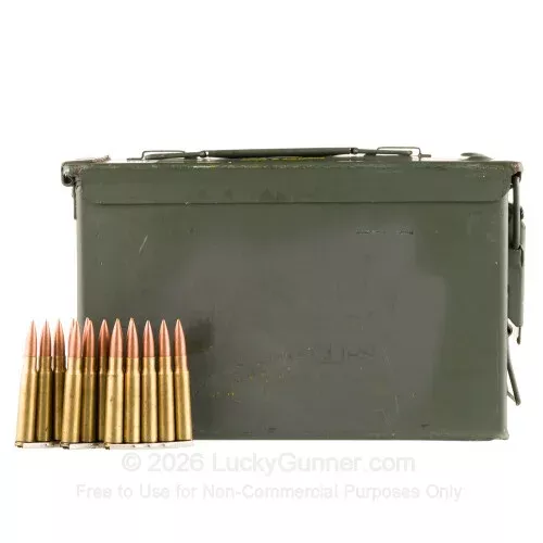 8mm Mauser – 198 Grain FMJ – Yugo Military M-49 – 555 Rounds in Ammo Can