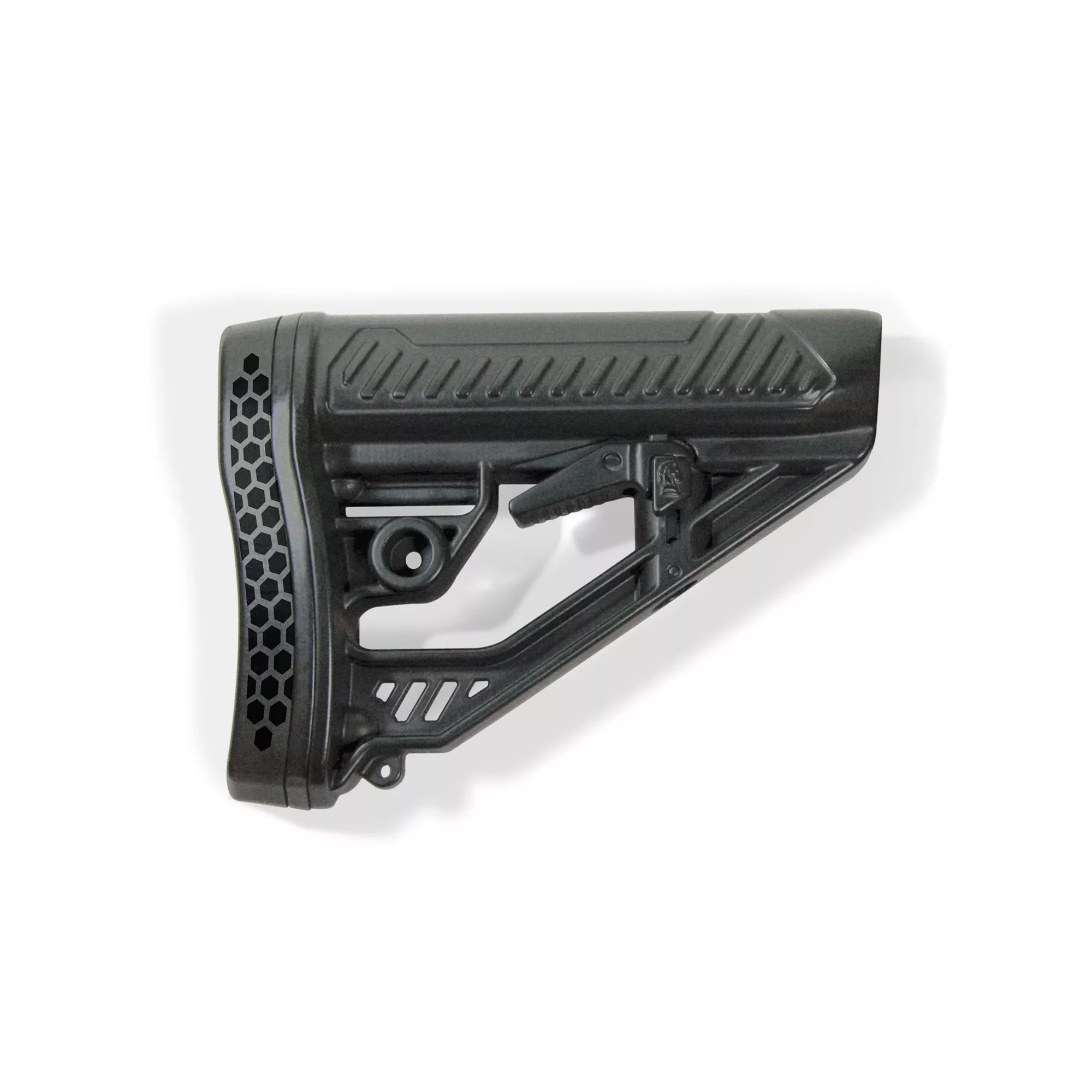 ADAPTIVE TACTICAL AT02012 EX Performance Adj. Black Synthetic M4 Style, Vented Rubber Butt Pad, Swivel Stud, Fits AR-Platform (Mil-Spec Buffer Tubes)