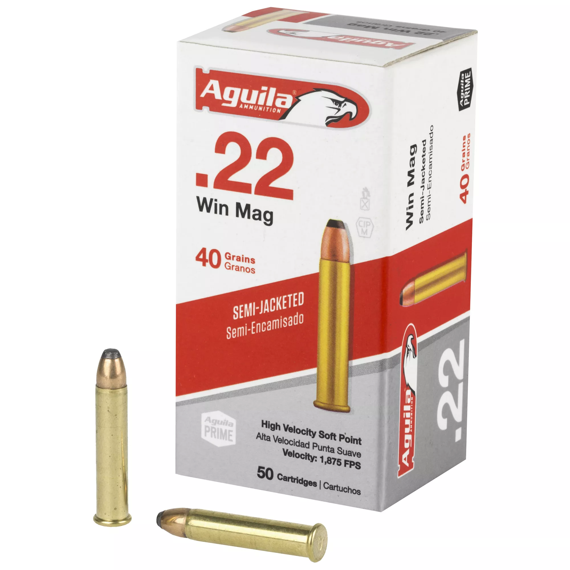 Aguila Silver Eagle 22 Win Mag 40 grain Soft Point Case of 1000 Rounds 1B222401