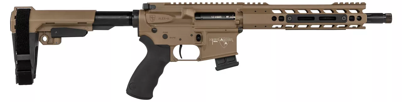 Alexander Arms Highlander 17 HMR, 11″ Barrel, SBA3, Flat Dark Earth, 10rd