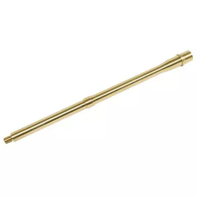 AR-15 16″ 5.56mm 1:7 Twist M4 4150 Barrel – Gold Titanium Nitride Finish – Mid Length Gas