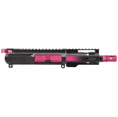 AR-15 5.56 NATO 5” PISTOL UPPER – SIDE CUT BILLET UPPER WITH 4” HANDGUARD – CERAKOTE GRADIENT ROBINS EGG