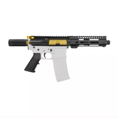 AR-15 5.56 NATO 6” MICRO PISTOL BUILD KIT – FORGED UPPER WITH 7” HANDGUARD – 3.5 SHORT BUFFER – COLOR OPTIONS