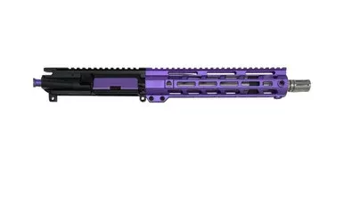 AR-15 5.56 NATO Assembled Pistol Upper, 10.5″ Stainless Steel Barrel 1 7 Twist, Carbine gas system – Purple