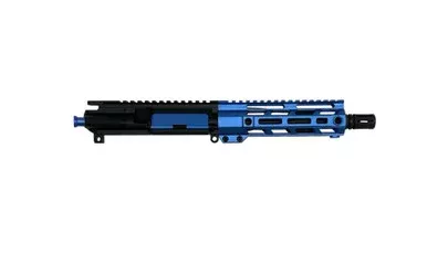 AR-15 5.56 NATO Assembled Pistol Upper, 7.5″ Parkerized Barrel 1 7 Twist, Blue