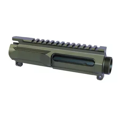 AR-15 5.56 “Slabside” Stripped Billet Upper Receiver – Anodized Green
