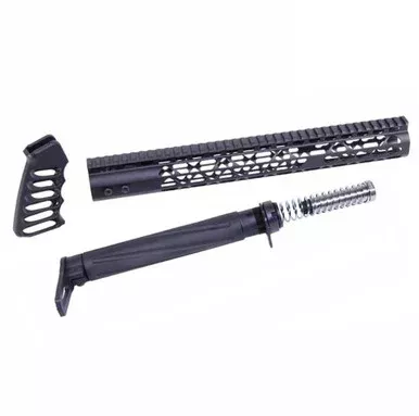 AR-15 AIR Lite Skeletonized Series Complete Furniture Set – Anodized Black