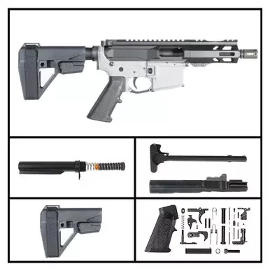 AR-15 “CREEPING SHADOWS” W/SBA5 BRACE 5-INCH 9MM PISTOL FULL BUILD KIT