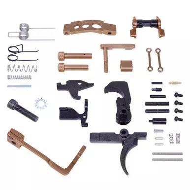 AR-15 Enhanced Lower Parts Kit With Upgrades – Anodized Bronze