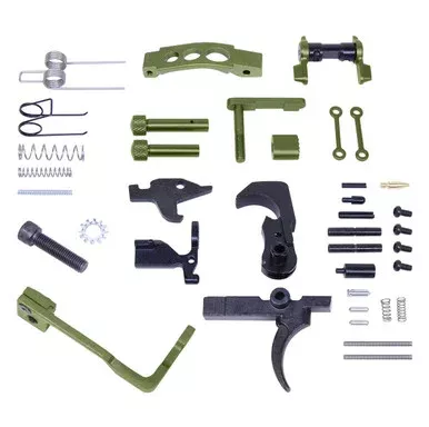 AR-15 Enhanced Lower Parts Kit With Upgrades – Anodized Green