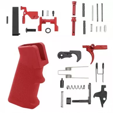 AR-15 Lower Parts Kit w/ Cerakote RED