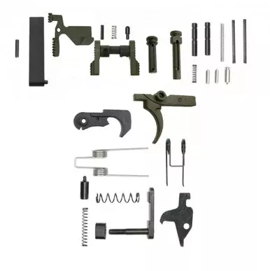 AR-15 Lower Receiver Parts Kit – Cerakote OD Green – Without Grip & Screw