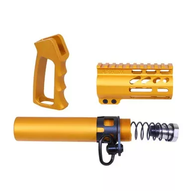 AR-15 Micro Pistol Furniture Set USA Made – Anodized Orange