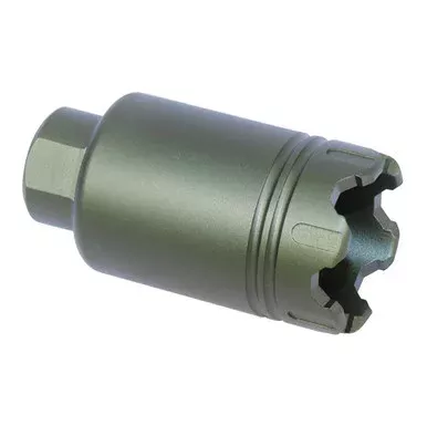 AR-15 Micro ‘Trident’ Flash Can With Glass Breaker – Anodized Green