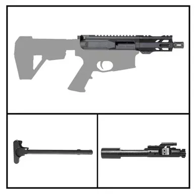 AR-15 ‘PENNY BLASTER’ 4.5-INCH 9MM NITRIDE PISTOL COMPLETE UPPER BUILD