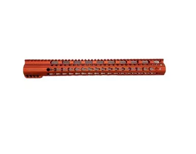 AR-15 Red Anodized Free Float Keymod Handguard – 16.5 Inch