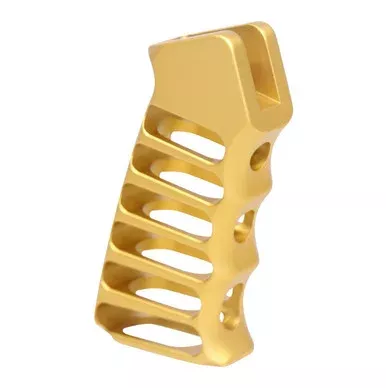 AR-15 Skeletonized Ultralight Series Aluminum Pistol Grip – Anodized Gold