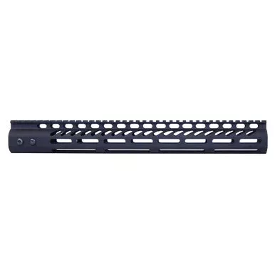 AR-15 Ultra Lightweight 15″ Thin M-LOK System Free Floating Handguard With Monolithic Top Rail – Anodized Black