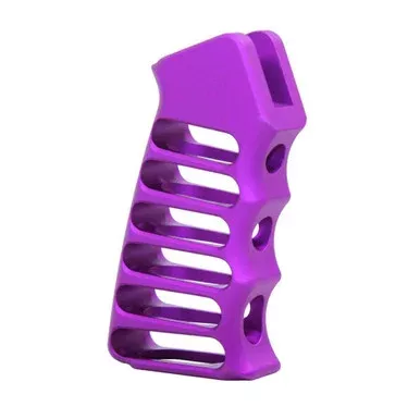 AR-15 Ultralight Series Skeletonized Aluminum Pistol Grip – Anodized Purple