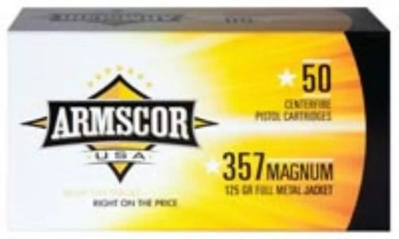 Armscor .357 Mag, 125 Gr, FMJ, 50rd/box