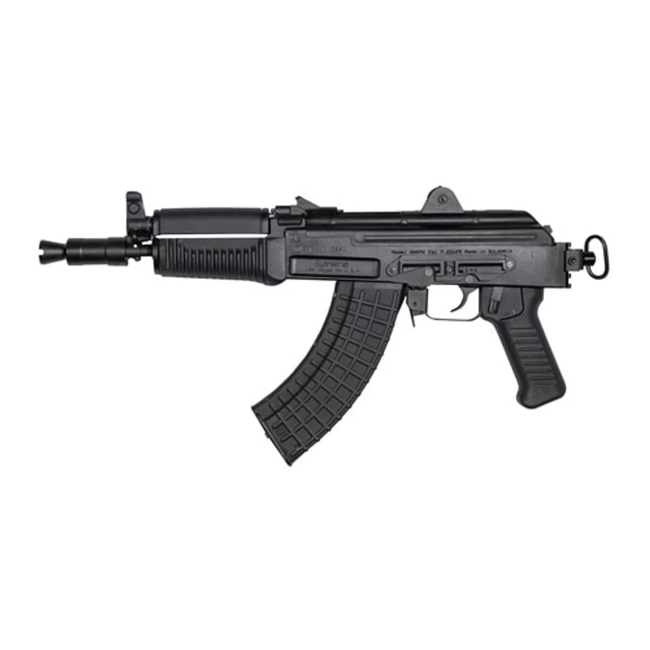Arsenal SAM7K-04 Pistol, 762X39, 10.5″, Steel, Black, Adjustable Sights, Picatinny Rail for Rear Attachments