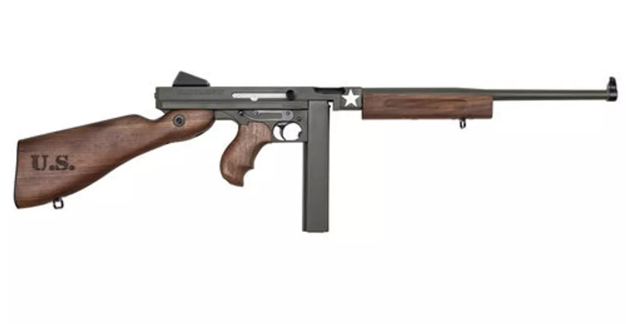 Auto-Ordnance M1 Carbine Tanker .45 ACP, 16.5″ Barrel, Walnut, OD Green, 20rd/30rd