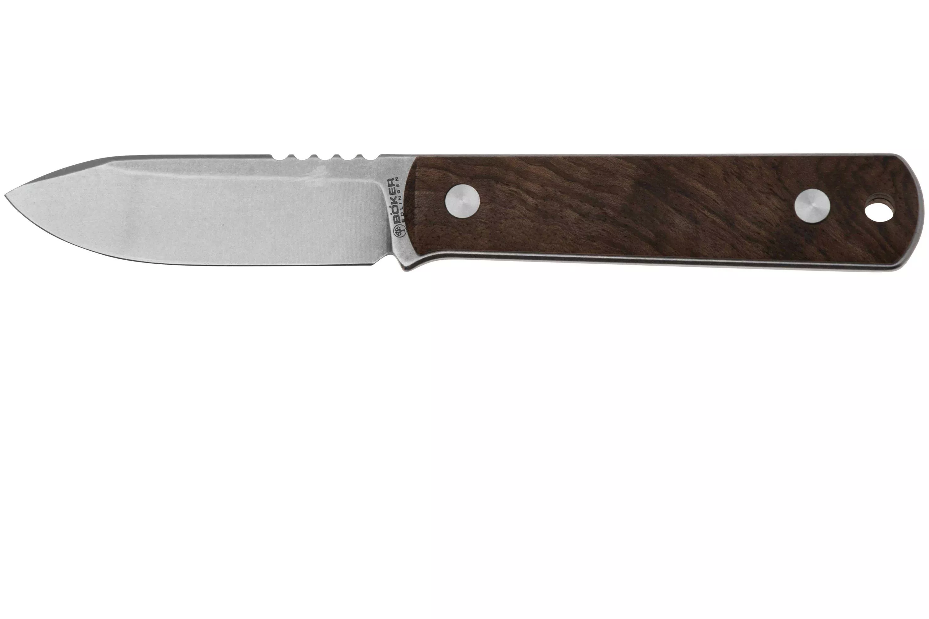 Böker BFF Packlite 120748 Walnut Wood, fixed knife, Lucas Burnley design