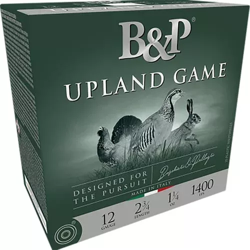 B&P Upland Game Shotshells – 12 ga 2-3/4 In 1-1/4 oz #5 1400 fps 25/ct