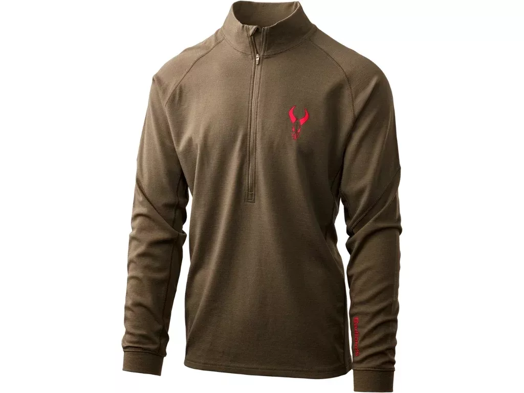 Badlands Pecora Heavyweight Merino 1/4 Zip MUD Large