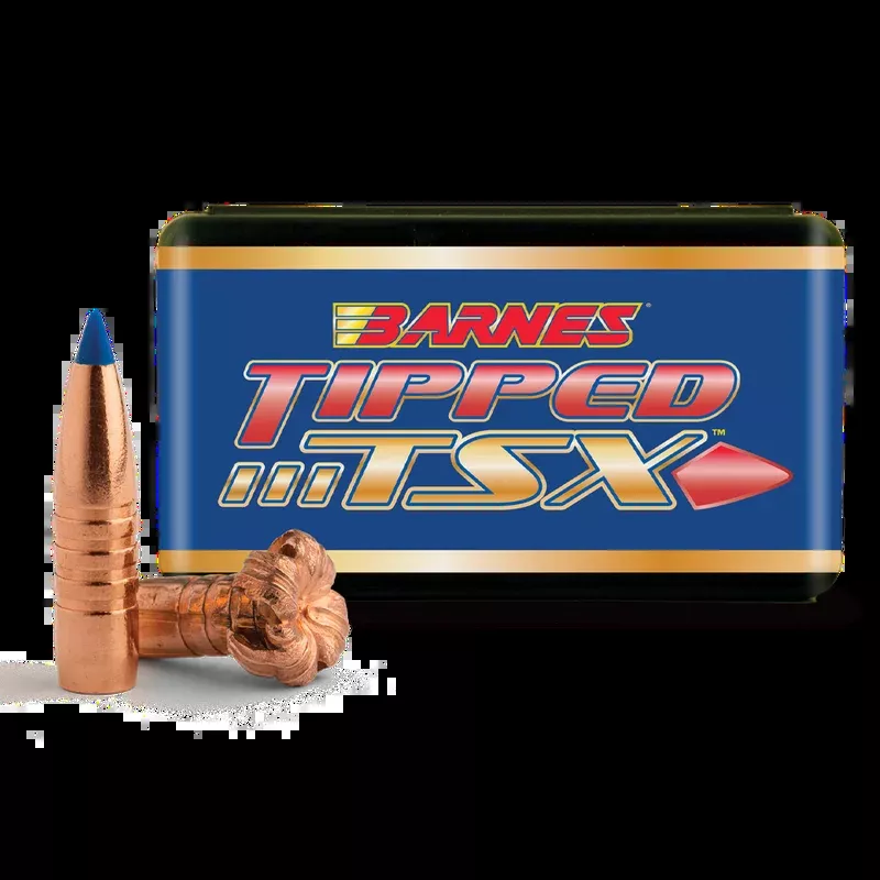 Barnes Tipped Triple-Shock X Bullets 270 Caliber (277 Diameter) 130 Grain Spitzer Boat Tail Lead-Free (50pk)