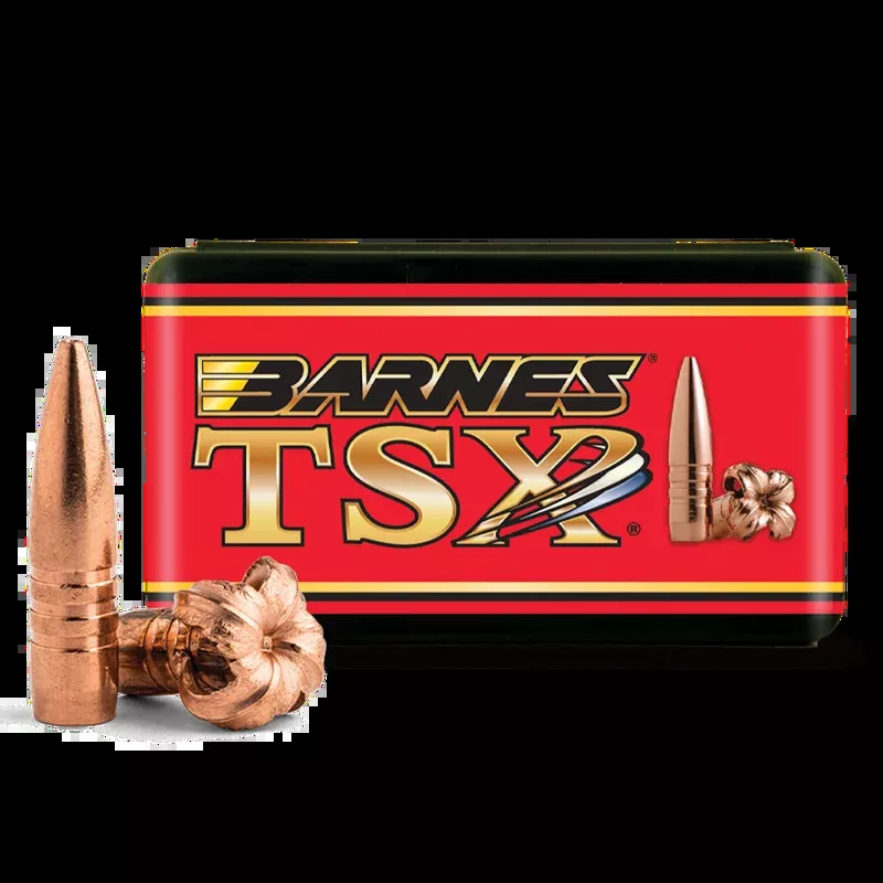 Barnes Triple-Shock TSX Bullets 270 Caliber (277 Diameter) 140 Grain Hollow Point Flat Base Lead-Free (50pk)