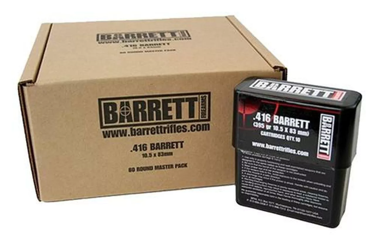 Barrett .416 Barrett, 395gr, Solid Bullet, 80rd/Case